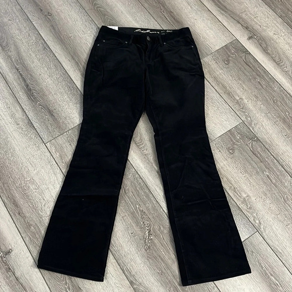 Eddie Bauer Curvy Bootcut Corduroy Pants  black Size 4 - Picture 2 of 4